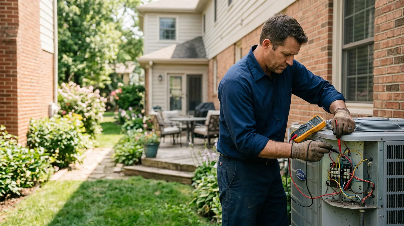 HVAC technician working near Finleyville, PA